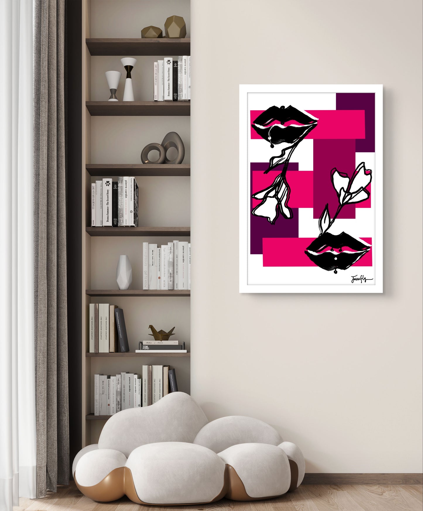 Rebellious Fuchsia - Framed print